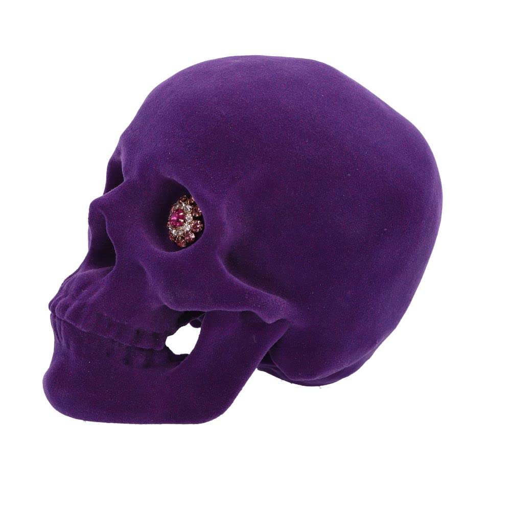 Jewelled Gaze Purple Skull 18.7cm