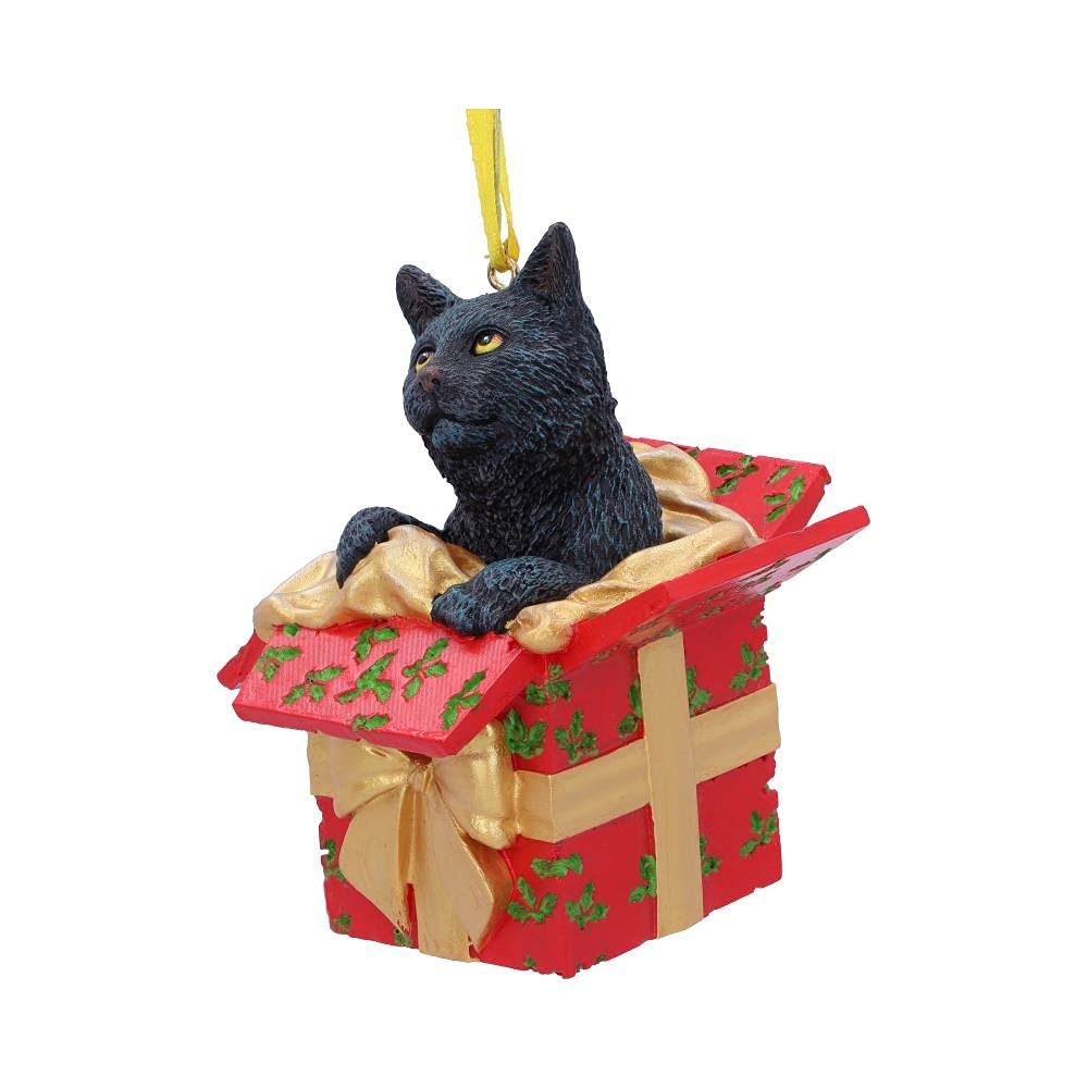 Present Cat Hanging Ornament 9cm by Lisa Parker Christmas Tree Decoration 2