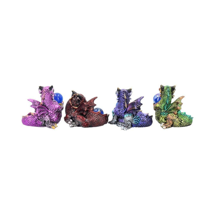 Hatchling Treasures Set of 4 Dragon Figurines 5.5cm