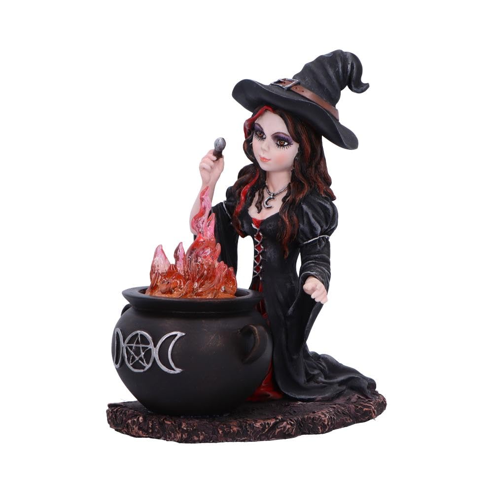 Althea Witch figurine with Flame Cauldron 16cm 2