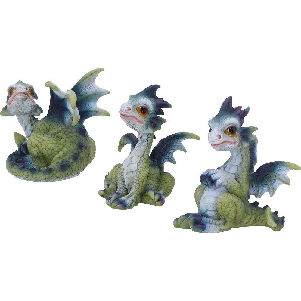 Triple Trouble Small Set of Three Dragon Infant Ornaments 8cm 6
