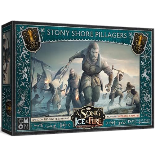 CMON A Song of Ice and Fire Tabletop Miniatures Stony Shore Pillagers Unit Box - House Greyjoy Resilient Raiders! Strategy Game for Adults, Ages 14+, 2+ Players, 45-60 Minute Playtime, Made 1