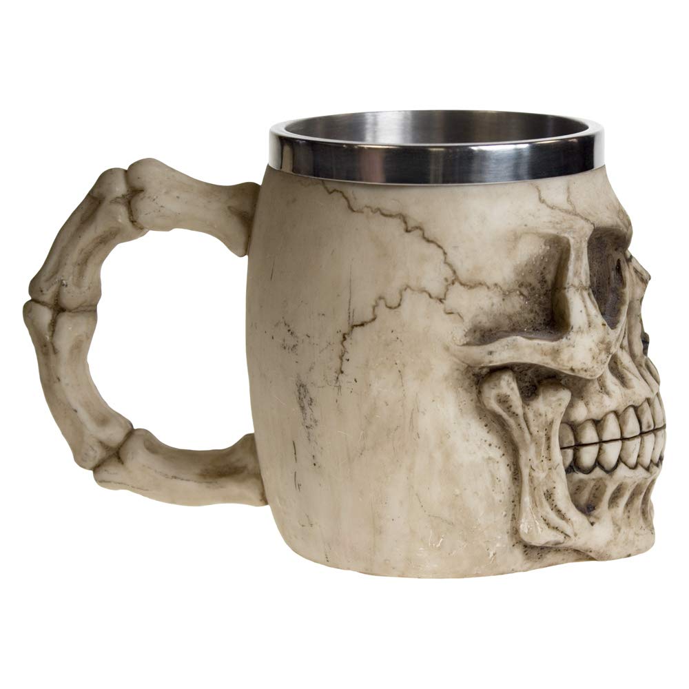 Grinning Skull Gothic Tankard 16cm