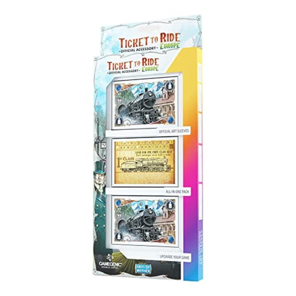 Ticket to Ride Europe Official Art Sleeves All-in-One Pack of Card Sleeves 1