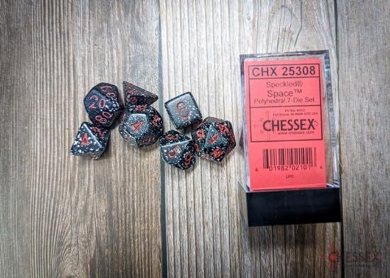 Chessex CHX25308 Dice - Speckled: 7Pc Space