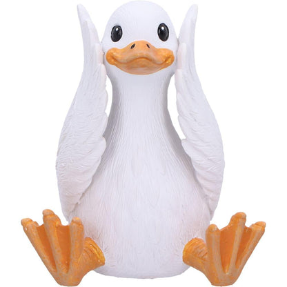 Three Wise Goofy Geese Figurines in See no Hear Speak Evil Poses 8.5cm 6