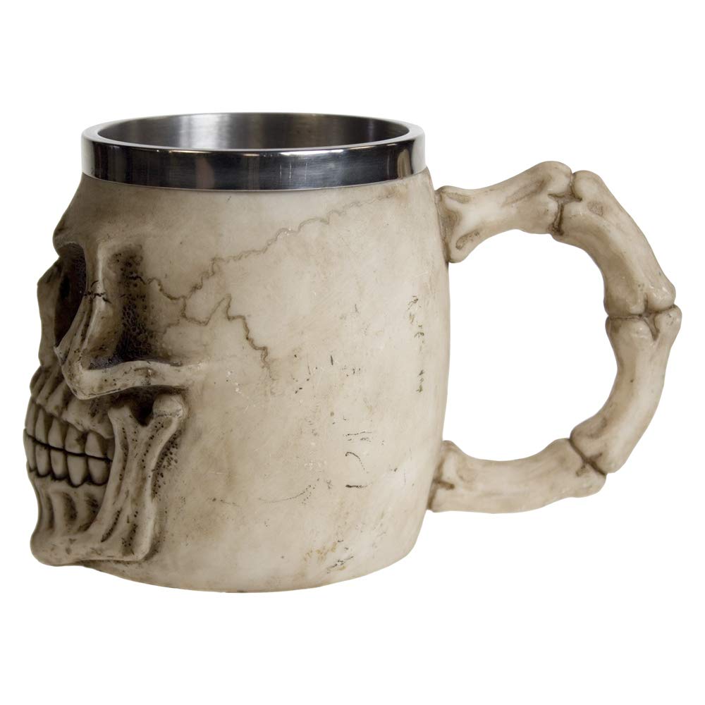 Grinning Skull Gothic Tankard 16cm