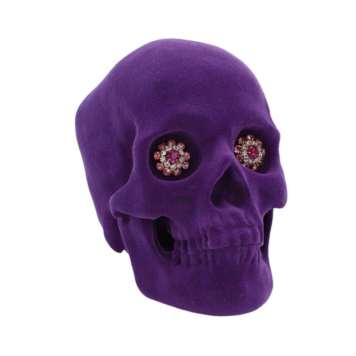 Jewelled Gaze Purple Skull 18.7cm