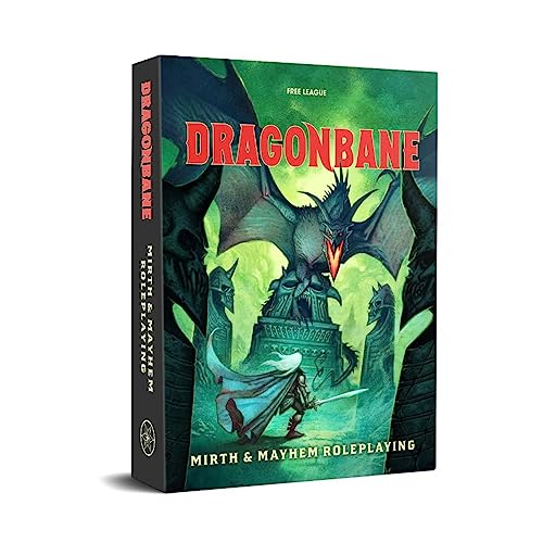 Free League Publishing Dragonbane: Mirth & Mayhem Roleplaying Game Core Set, Includes Dice, Rulebook, Adventures, Map, and More, RPG Tabletop Board Game for Adults, Family, Teens 13+ 1