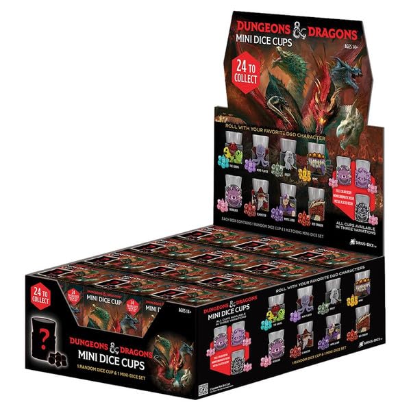 Mini Dice Cups Series 2 Display: Dungeons & Dragons by Sirius Dice 1