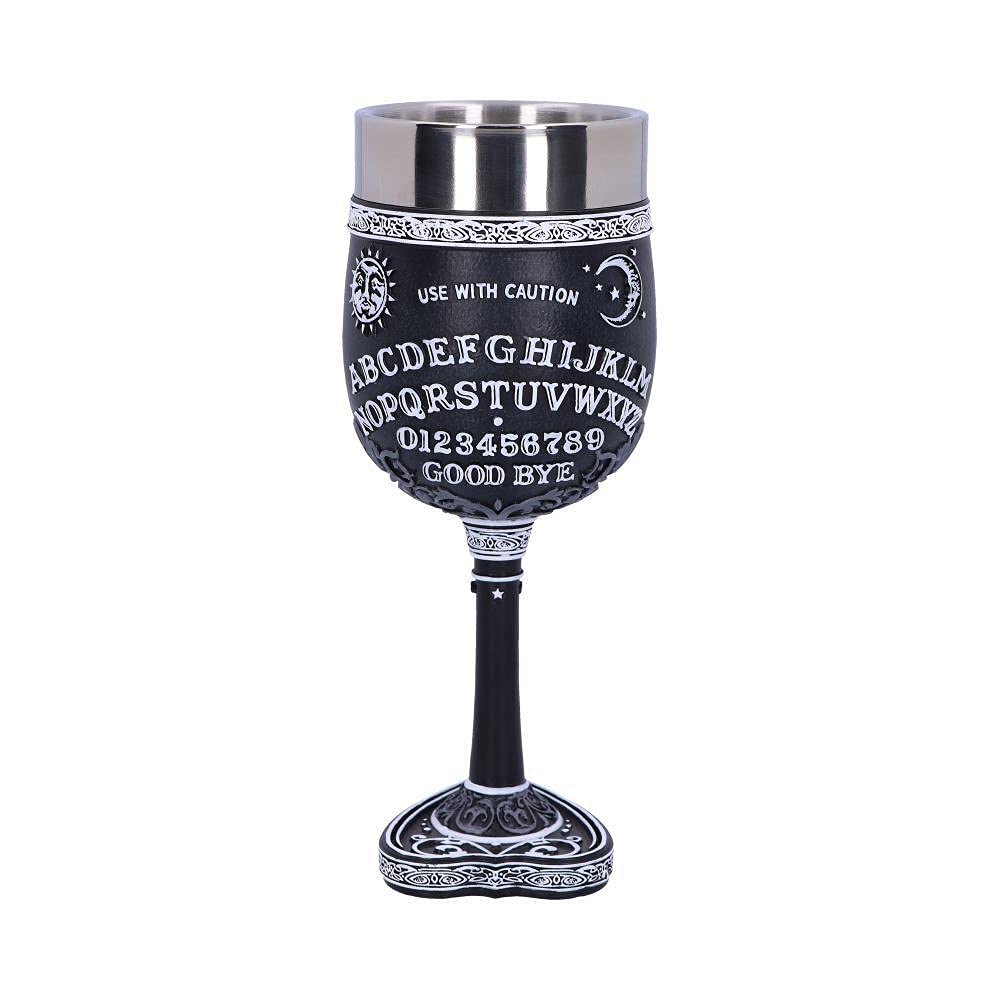 Black and White Spirit Board Goblet Glass 2