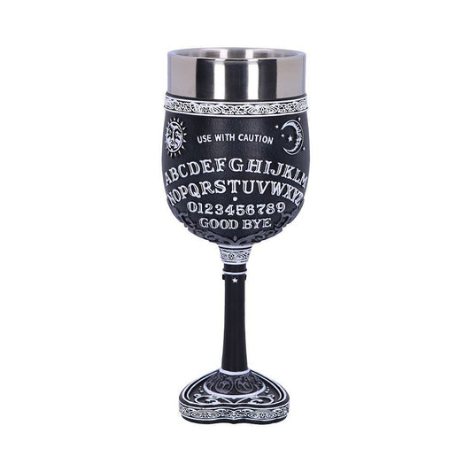 Black and White Spirit Board Goblet Glass 2