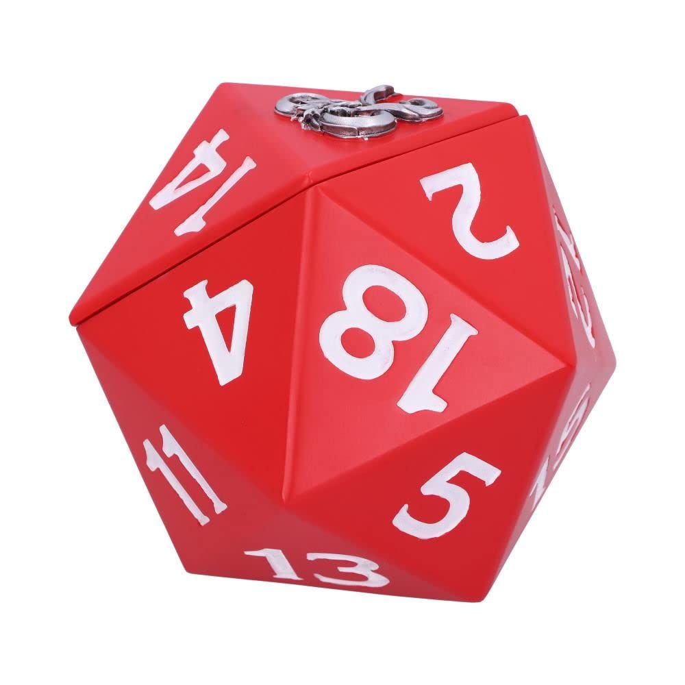 Dungeons Dragons D20 Dice Storage Box 13.5cm Officially Licensed