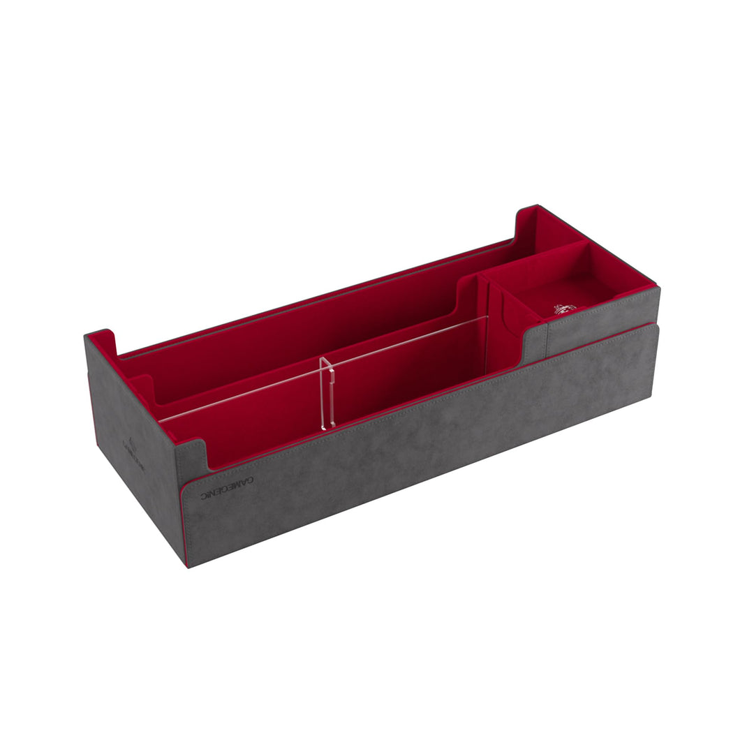 Cards’ Lair Pro 1000+ Convertible Gaming Box - Premium Storage and Organization for Serious Gamers, Holds Cards, Deck Boxes and Accessories, Grey/Red Color, Made by Gamegenic