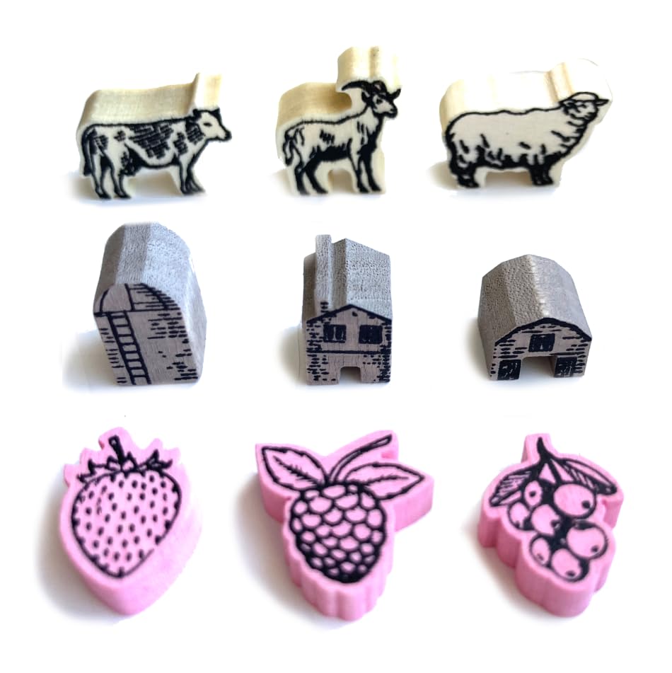 Fromage Wood Tokens Fromage Upgrade Board Game by Road 2 Infamy 1
