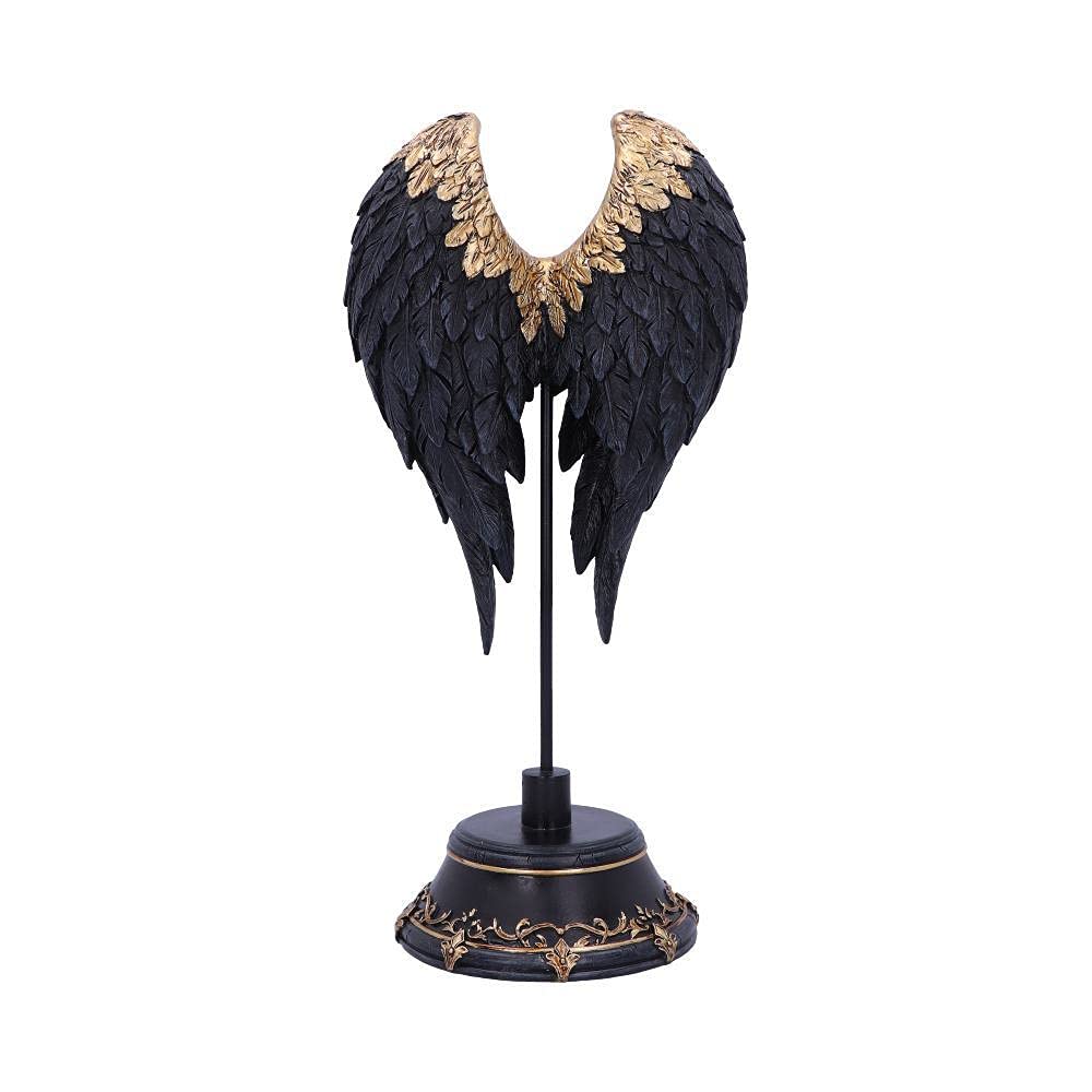 Dark Angel Gothic Fallen Fae Wing Sculpture Figurine 26cm