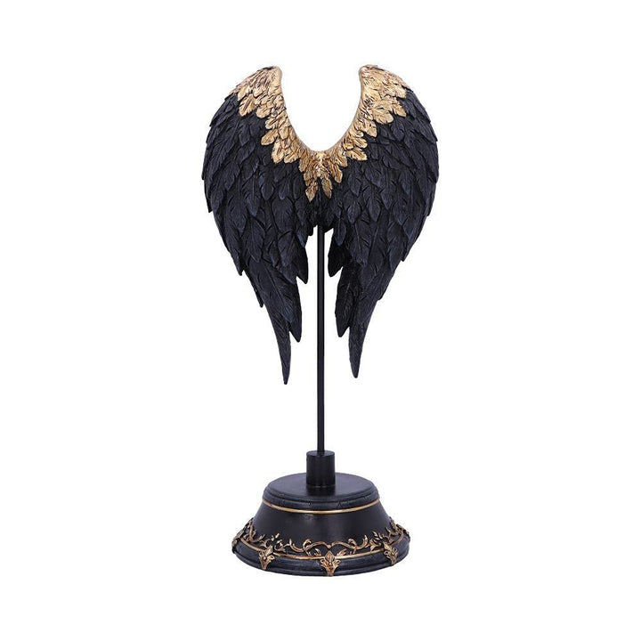 Dark Angel Gothic Fallen Fae Wing Sculpture Figurine 26cm