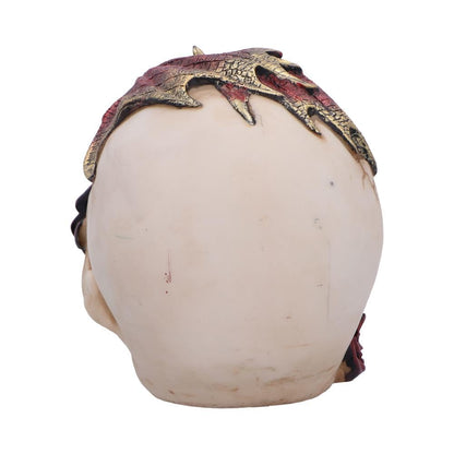 Rose Flame Decorative Skull With Sleeping Dragon 14.5cm 4