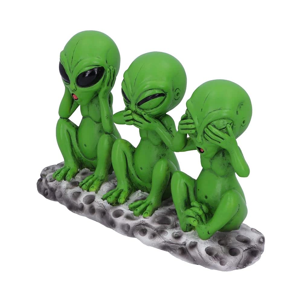 Three Wise Martians 16cm See No Hear Speak Evil Alien Figurines