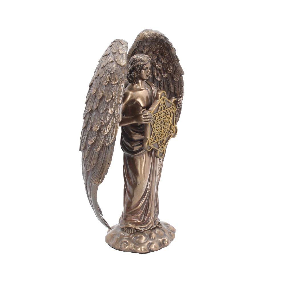 Bronzed Flower of Life Metatron Archangel Figure 26cm 7