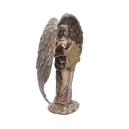 Bronzed Flower of Life Metatron Archangel Figure 26cm 7