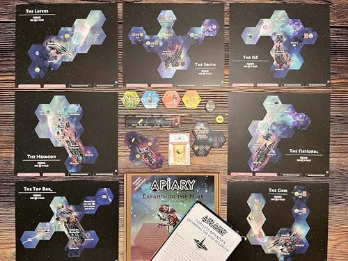 Stonemaier Games: Apiary: Expanding The Hive Expansion | New Unique Frames, Additional Tiles, and More! | Add to Apiary - A Strategy Board Game About Bees in Space | 1-5 Players, 90 Mins, Ages 14+