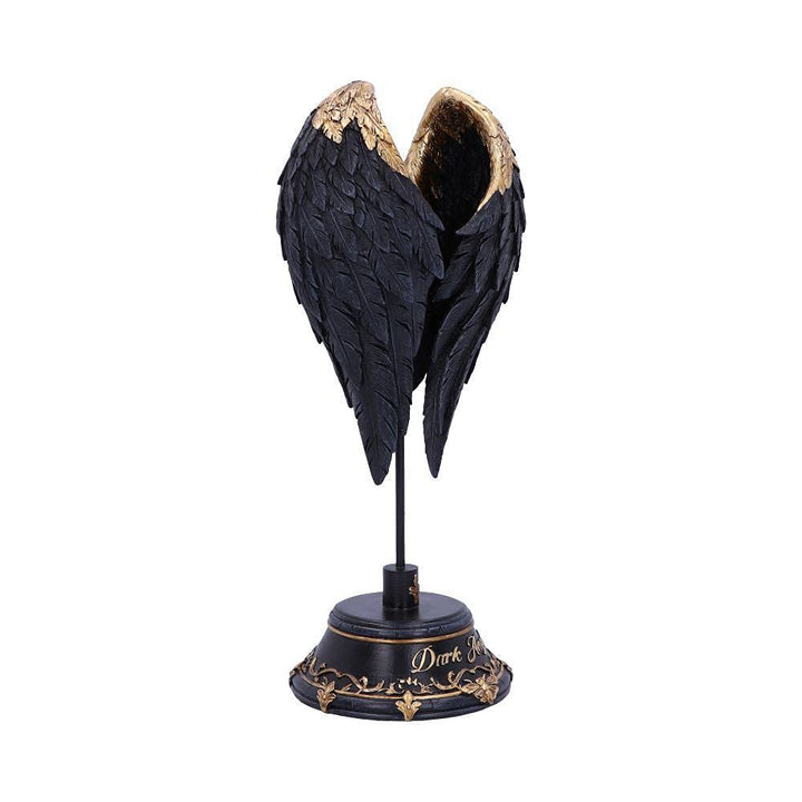 Dark Angel Gothic Fallen Fae Wing Sculpture Figurine 26cm