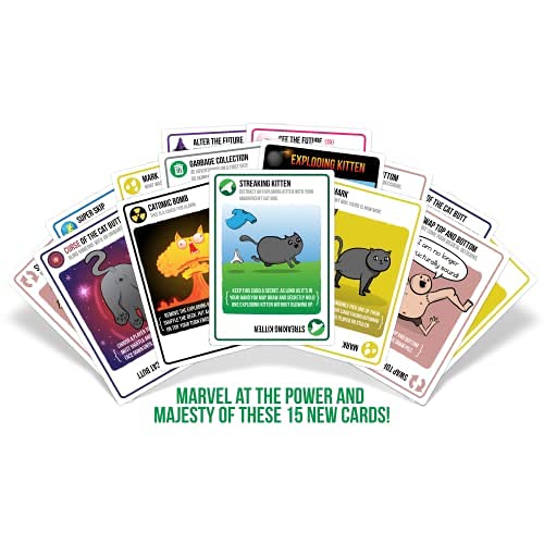 Streaking Kittens Expansion Pack by Exploding Kittens - 2-5 Players - Ages 7+ - 15 Minutes to Play - Exploding Kittens Original Game Required - Party Game, Family Game Night, Kid and Adult Card Game