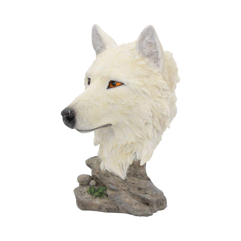 Snow Searcher White Wild Wolf Bust 16cm