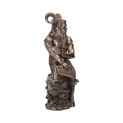 Pan Fawn with Flutes Finished in Bronze Large 30.5cm Resin Figurine 6