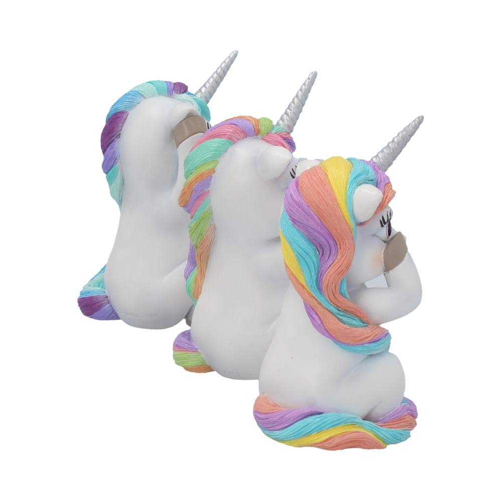 Three Wise Cutiecorns Ornament Cute Unicorn Figurine Set 9.5cm