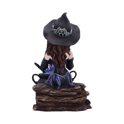 Alvina Witch Figurine with Owl and Cauldron 16cm 3