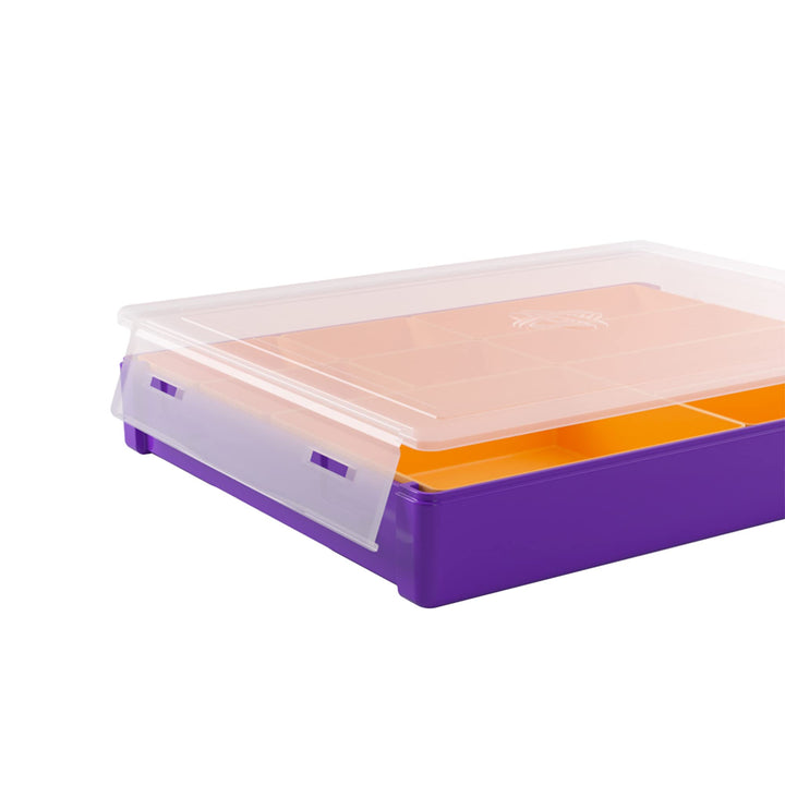 Token Silo Convertible | Store and Organize Board Game Tokens | 9 Removable Trays in 3 Different Sizes | Stackable Token Box | Convenient Space-Saving Design | Blue Color | Made by Gamegenic