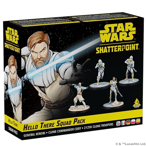 Star Wars Shatterpoint Hello There SQUAD PACK - Unleash the Force with Iconic Characters! Tabletop Miniatures Game, Ages 14+, 2 Players, 90 Minute Playtime, Made by Atomic Mass Games