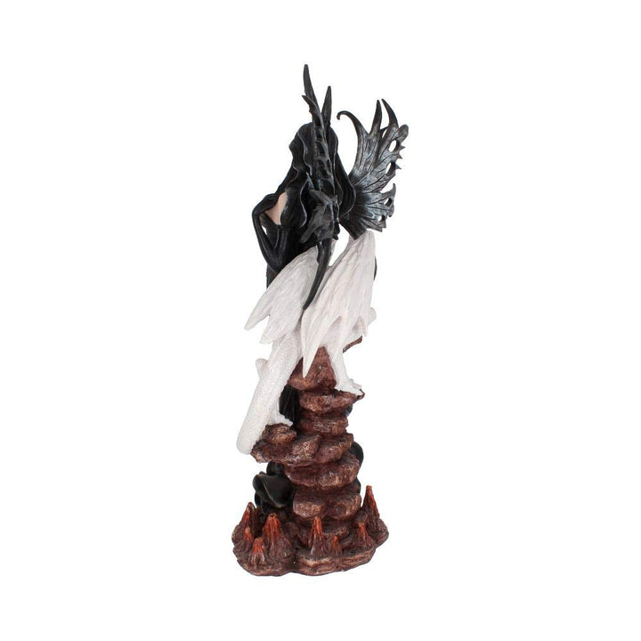 Isabelle 57cm Dark Fairy and White Dragon Figurine