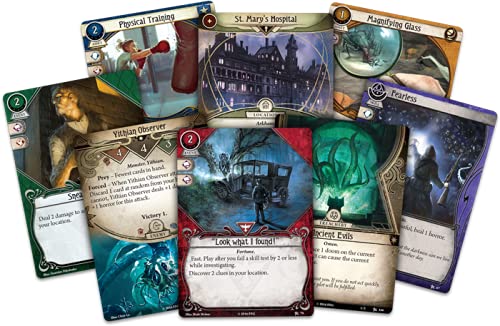 Fantasy Flight Games Arkham Horror The Card Game Revised Core Set | Horror / Mystery / Cooperative Games for Adults and Teens Ages 14+ | 1-4 Players | Avg. Playtime 1-2 Hours | Made 2
