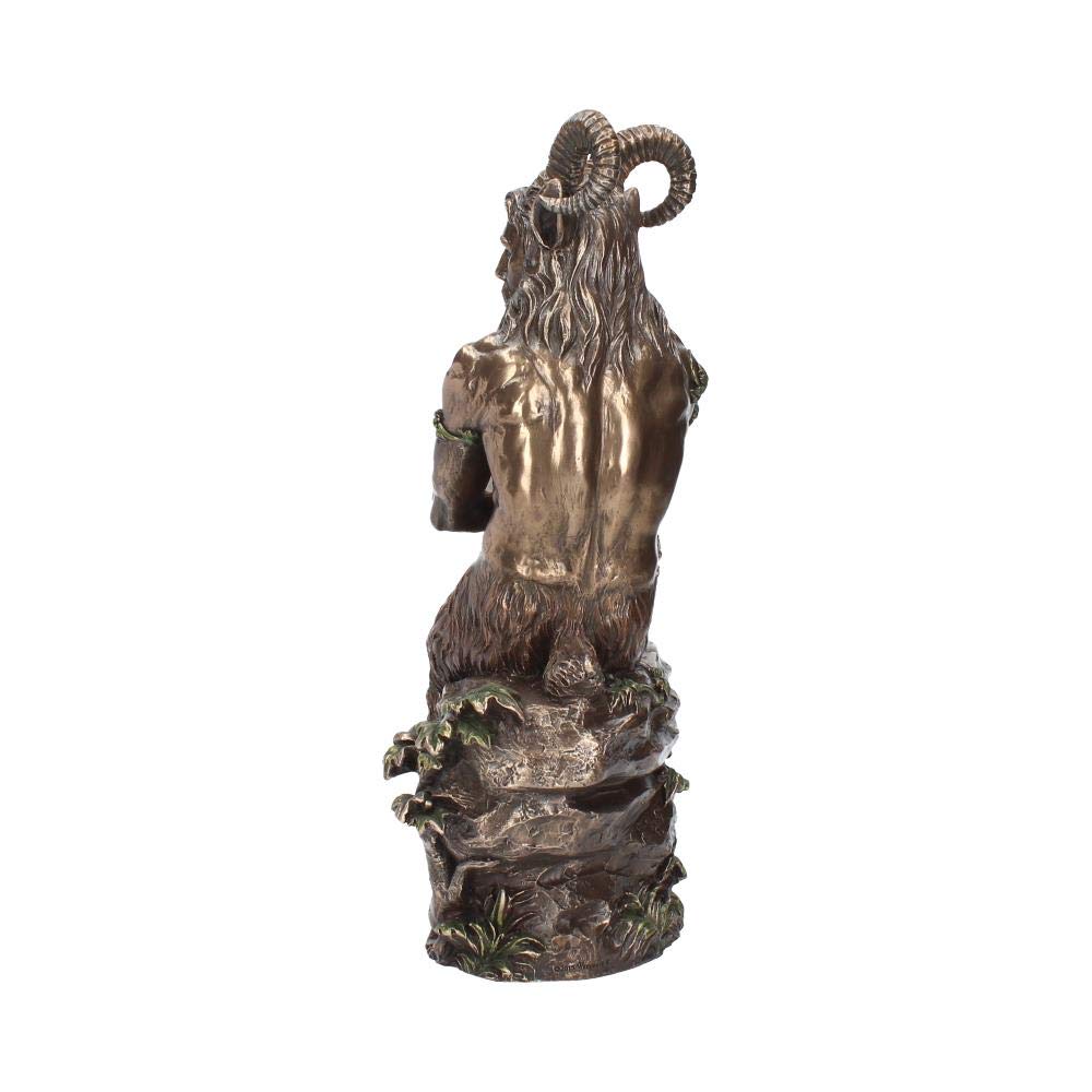 Pan Fawn with Flutes Finished in Bronze Large 30.5cm Resin Figurine 3