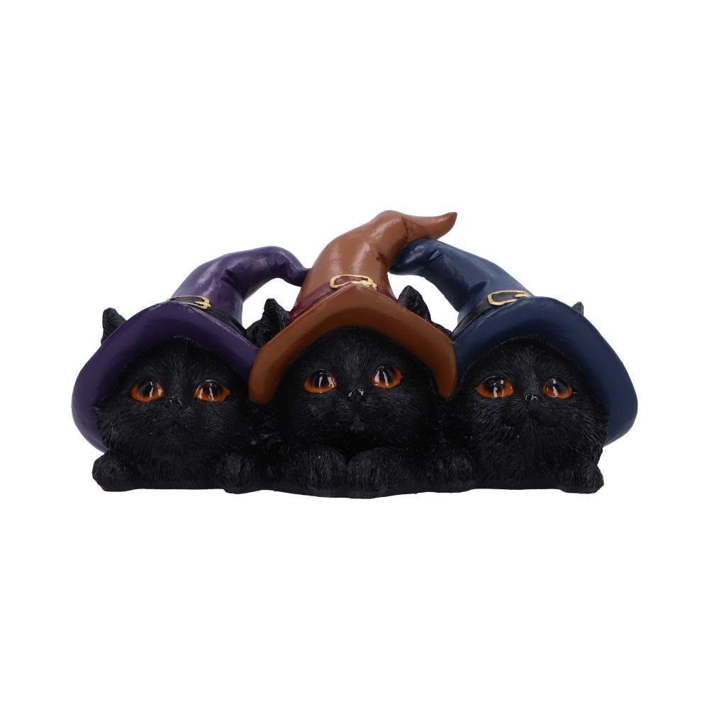 Trio of Mischief Witches Cats Figurine 20cm