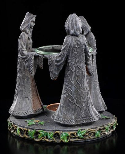 Pagan Magik Circle Triple Moon Oil Burner 16cm
