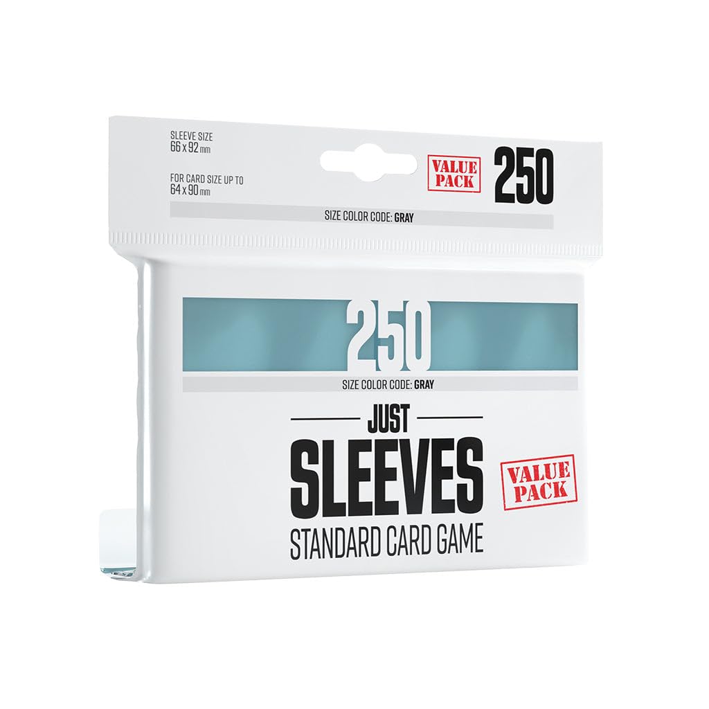 UNIT Gamegenic Just Sleeves Standard Card Game Value Pack Clear 250 ct Gaming Accessory 1