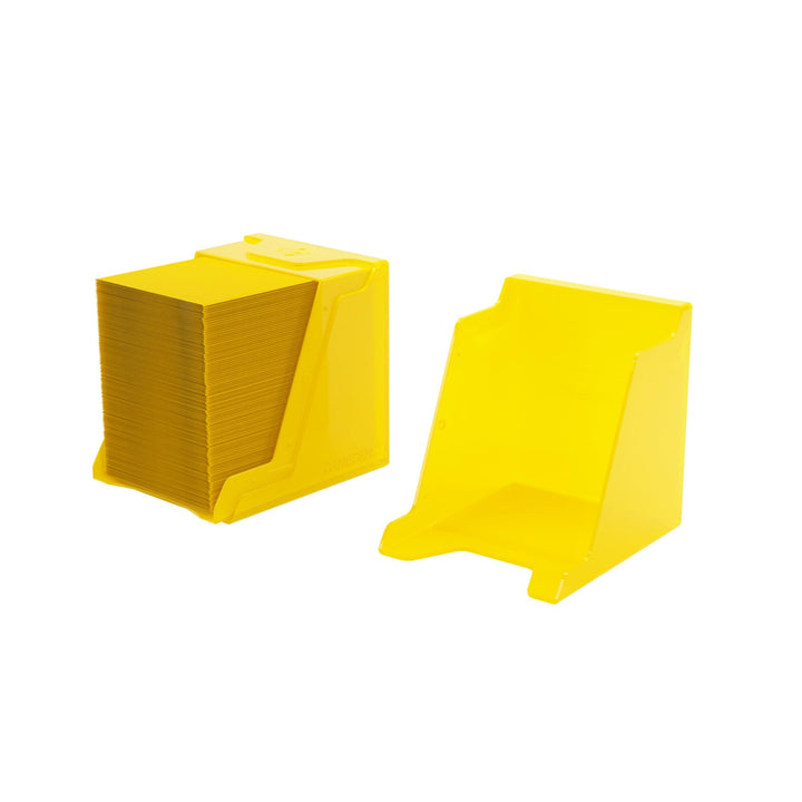 Gamegenic Bastion 100+ XL Deck Box - Compact, Secure, and Perfectly Organized for Your Trading Cards! Safely Protects 100+ Double-Sleeved Cards, Yellow Color, Made