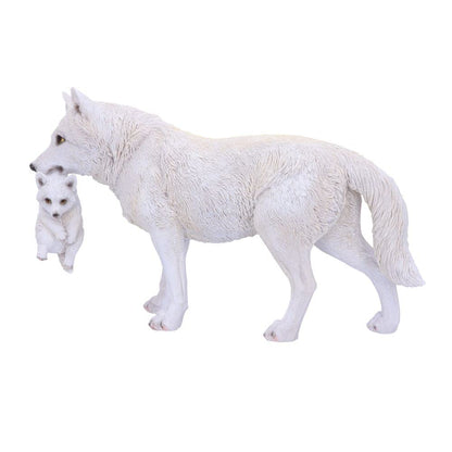 Winter Bond Mother Wolf and Pup Figurine 30cm 2
