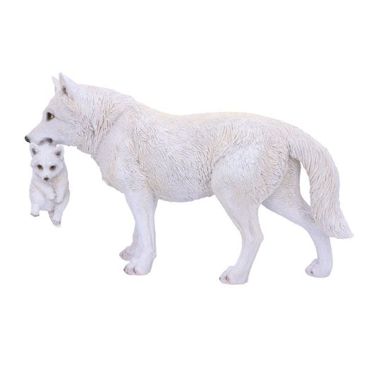 Winter Bond Mother Wolf and Pup Figurine 30cm 2