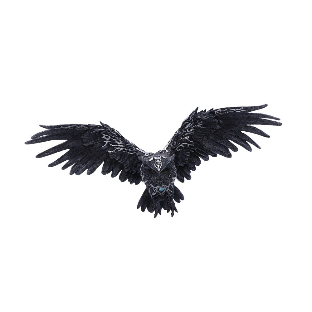 Dark Feather Owl Wall Plaque 55cm 2