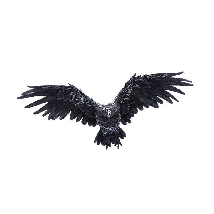 Dark Feather Owl Wall Plaque 55cm