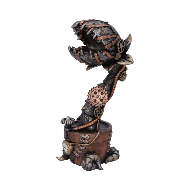 Cogwork Carnivore 243cm Bronze Mechanical Flesh Eating Plant Figurine 24.3cm