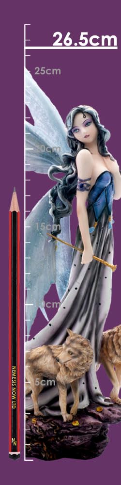 Lina Small Fairy Figurine with Wolves and Forest Detail 26.5cm 8