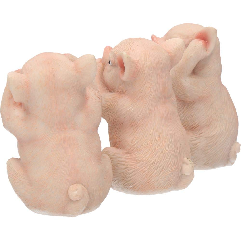 Three Wise Pig Figurines Pigs 9.5cm 4