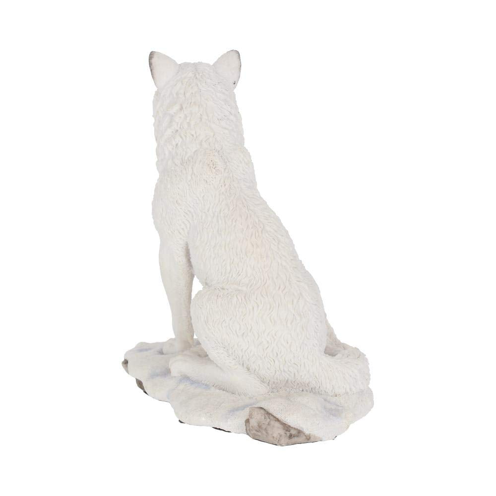 White Ghost Wolf Figurine Ornament 19.5cm