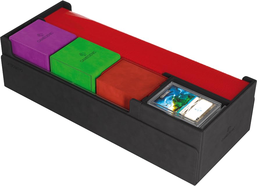 Gamegenic Cards’ Lair Pro 1000+ Convertible Gaming Box - Premium Storage and Organization for Serious Gamers, Holds Cards, Deck Boxes, and Accessories, Black Color, Made